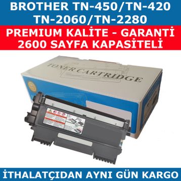 Brother TN-450 Siyah 2600 Sayfa Muadil Toner