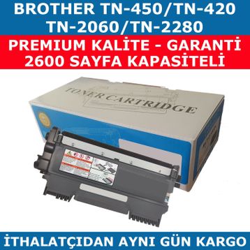 Brother TN-450 Siyah 2600 Sayfa Muadil Toner