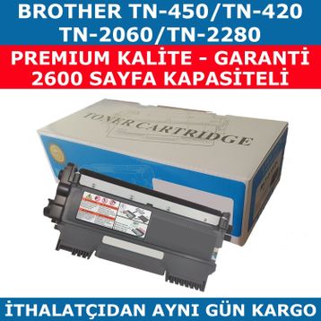 Brother TN-450 Siyah 2600 Sayfa Muadil Toner