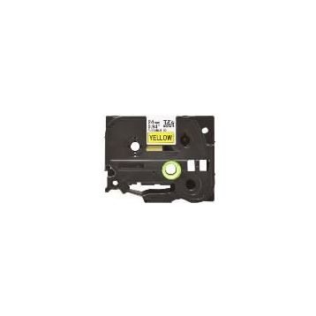 Brother Tze-fx651 24 mm Sarı Üzeri Siyah Esnek Laminasyonlu Etiket