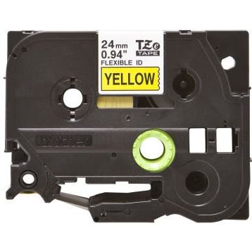 Brother Tze-fx651 24 mm Sarı Üzeri Siyah Esnek Laminasyonlu Etiket