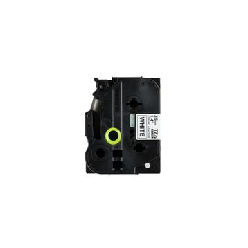 Brother Tze-s261 36 mm Beyaz Üzeri Siyah Güçlü Yapışkanlı Laminasyonlu Etiket