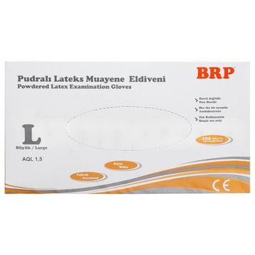 BRP Latex Pudralı Large 100'lü Muayene Eldiveni