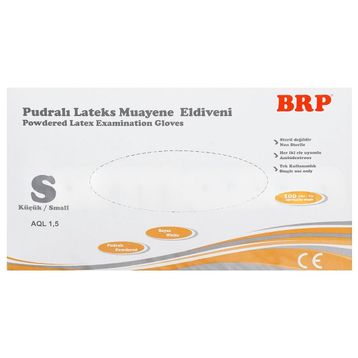 BRP Latex Pudralı Small 100'lü Muayene Eldiveni
