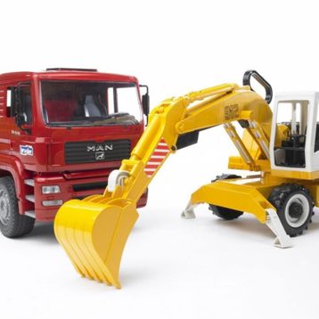 Bruder 02751 MAN Damperli Kamyon ve Liebherr Ekskavatör