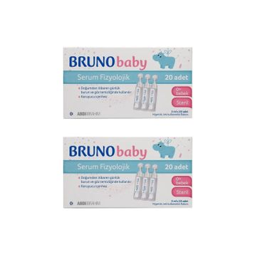 Bruno Baby 5x20 ml Flakon 2 Kutu Serum Fizyolojik Burun Aspiratörü