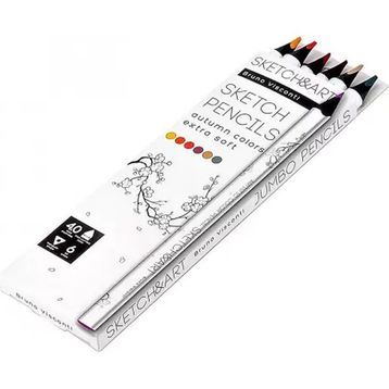 Bruno Visconti 30-0118/10 Sketch Art 4 mm Grafit 6 Renk Sonbahar Manzara Profesyonel Kuru Boya Set