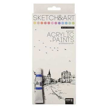 Bruno Visconti 70-0055 Pastel Renkler 12x12 ml Akrilik Boya Seti