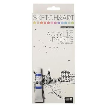 Bruno Visconti 70-0055 Pastel Renkler 12x12 ml Akrilik Boya Seti