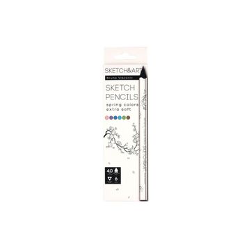 Bruno Visconti Sketchart Profesyonel Kuru Boya Kalemi Kalın Gövde Sonbahar 6 Renk No:30-0118 09 Kalem