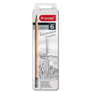 Bruynzeel 6'lı Set Expression Graphite Dereceli Kalem