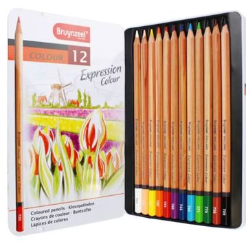 Bruynzeel Expression Colour 12 Renk Kuru Boya Kalemi