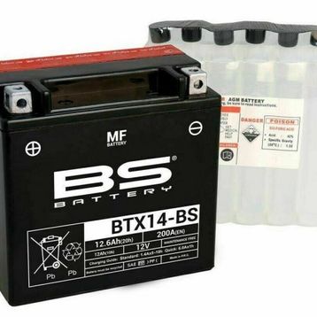 BS Battery BTX14- 2004-2015 Hyosung Gv 650 Uyumlu Akü