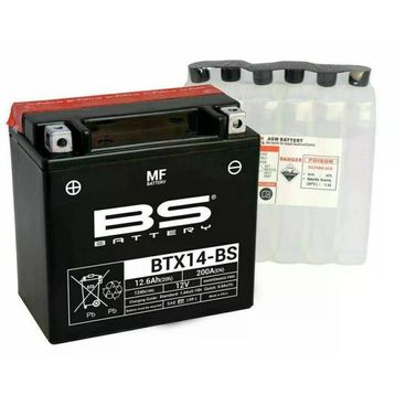 BS Battery BTX14- 2019-2022 Kymco Xciting S 400 Uyumlu Akü