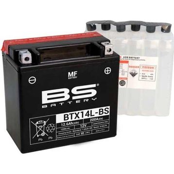 BS Battery BTX14L-BS 12 V 12.6 AH 200 A Motosiklet Akü