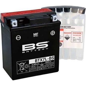 BS Battery BTX7L 12 V 7 Ah YZF-R25 MT-25 YBR125 Spacy CBF150 CBR250R Akü