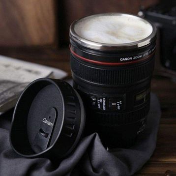 BSSM Çelik Objektif Lens Tasarımlı Kupa Bardak