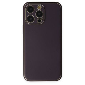 BSSM Coco Deri Silikon Kapak - Derin Mor iPhone 13 Pro Max Kılıf