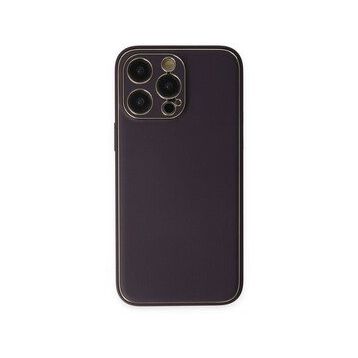 BSSM Coco Deri Silikon Kapak - Derin Mor iPhone 13 Pro Max Kılıf