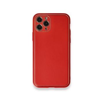 BSSM Coco Deri Silikon Kapak - Kırmızı iPhone 11 Pro Max Kılıf