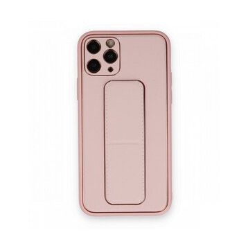 BSSM Coco Deri Standlı Kapak - Pembe iPhone 11 Pro Max Kılıf