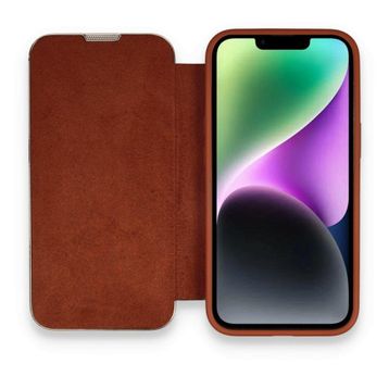 BSSM Dolpin Kapaklı - Kahverengi iPhone 13 Pro Kılıf