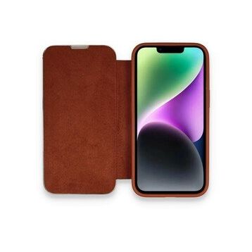 BSSM Dolpin Kapaklı - Kahverengi iPhone 13 Pro Kılıf