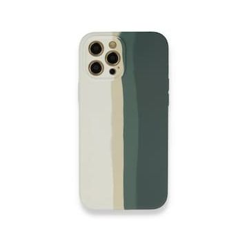 BSSM Ebruli Lansman Silikon - Beyaz Gri iPhone 12 Pro Kılıf