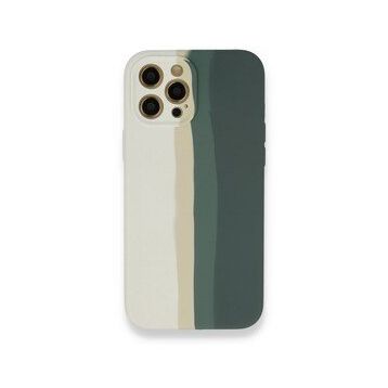 BSSM Ebruli Lansman Silikon - Beyaz Gri iPhone 12 Pro Kılıf