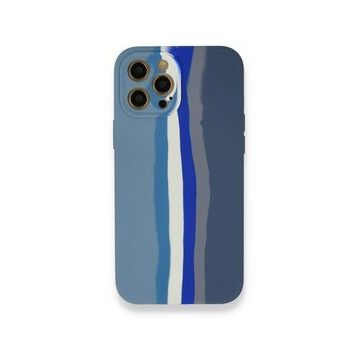 BSSM Ebruli Lansman Silikon - Mavi Gri iPhone 12 Pro Kılıf