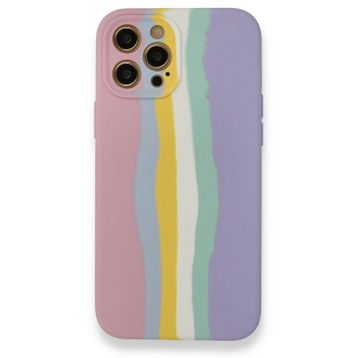 BSSM Ebruli Lansman Silikon - Pembe Lila iPhone 12 Pro Max Kılıf