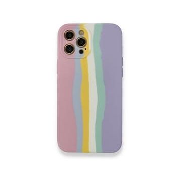 BSSM Ebruli Lansman Silikon - Pembe Lila iPhone 12 Pro Max Kılıf