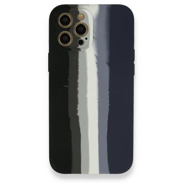 BSSM Ebruli Lansman Silikon - Siyah Lacivert iPhone 12 Pro Kılıf