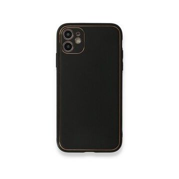 BSSM iPhone 11 Coco Deri Silikon Kapak Siyah Kılıf