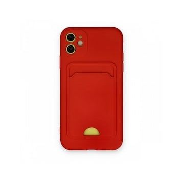 BSSM iPhone 11 Kelvin Kartvizitli Silikon Kırmızı Kılıf
