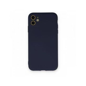 BSSM iPhone 11 Nano İçi Kadife Silikon Lacivert Kılıf