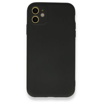 BSSM iPhone 11 Nano İçi Kadife Silikon Siyah Kılıf