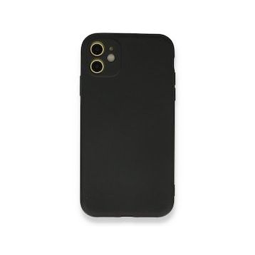 BSSM iPhone 11 Nano İçi Kadife Silikon Siyah Kılıf