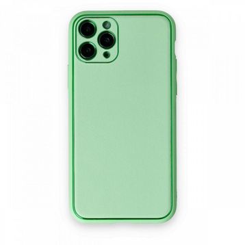 BSSM iPhone 11 Pro Coco Deri Silikon Kapak Açık Yeşil Kılıf