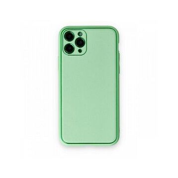 BSSM iPhone 11 Pro Coco Deri Silikon Kapak Açık Yeşil Kılıf