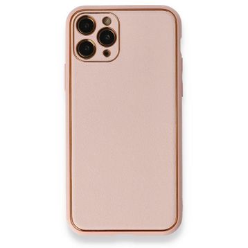 BSSM iPhone 11 Pro Coco Deri Silikon Kapak Pembe Kılıf