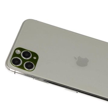 BSSM iPhone 11 Pro Max Rainbow Yeşil Kamera Lens Koruma Camı