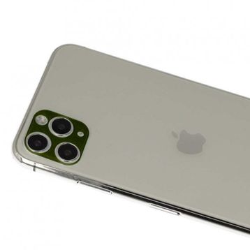 BSSM iPhone 11 Pro Max Rainbow Yeşil Kamera Lens Koruma Camı