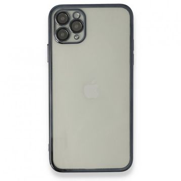 BSSM iPhone 11 Pro Max Razer Lensli Silikon Siyah Kılıf