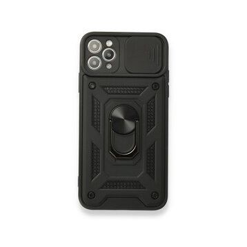 BSSM iPhone 11 Pro Pars Lens Yüzüklü Silikon Siyah Kılıf