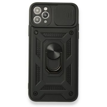 BSSM iPhone 11 Pro Pars Lens Yüzüklü Silikon Siyah Kılıf