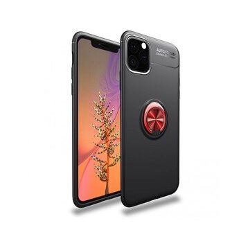 BSSM iPhone 11 Pro Range Yüzüklü Silikon Siyah Kırmızı Kılıf