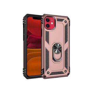 BSSM iPhone 11 Sofya Yüzüklü Silikon Kapak Rose Kılıf
