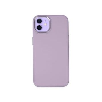 BSSM iPhone 12 Asya Deri Silikon Lila Kılıf