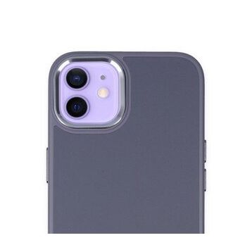 BSSM iPhone 12 Asya Deri Silikon Mor Kılıf
